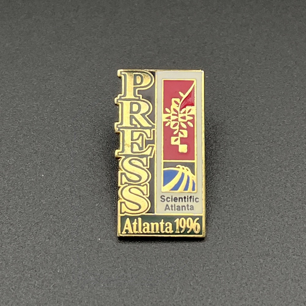 1996 Atlanta Olympics Scientific Atlanta Press Sponsor Lapel‎ Hat Pin